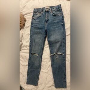 zara jeans size 24,navy blue